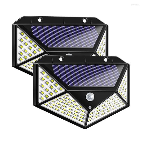 Lâmpadas de parede luz solar quatro lados luminosa 100 LED corpo humano lâmpada de indução jardim rua