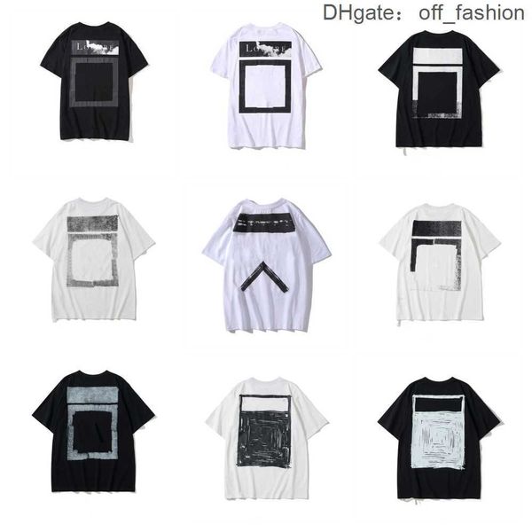 MSummer T Gömlek Erkek Kadın TasarımcılarıOFF T-Shirts Loose Tees Tops Man Casual Gömlek Lüksler Giyim Streetwear Şort Kol Polos Tişörtler Beden m-xxl Offs Beyaz