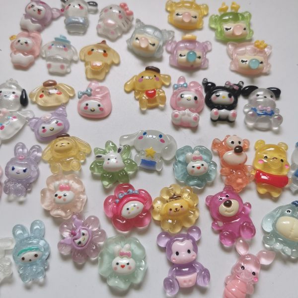 Декоративные предметы фигурки 500peeces 1527 мм DIY RASE RASE Cartoon Animal Girls Flat Cabochon Scrapbook Женская детская шпилька украсить украшения изготовления аксессуаров 230625