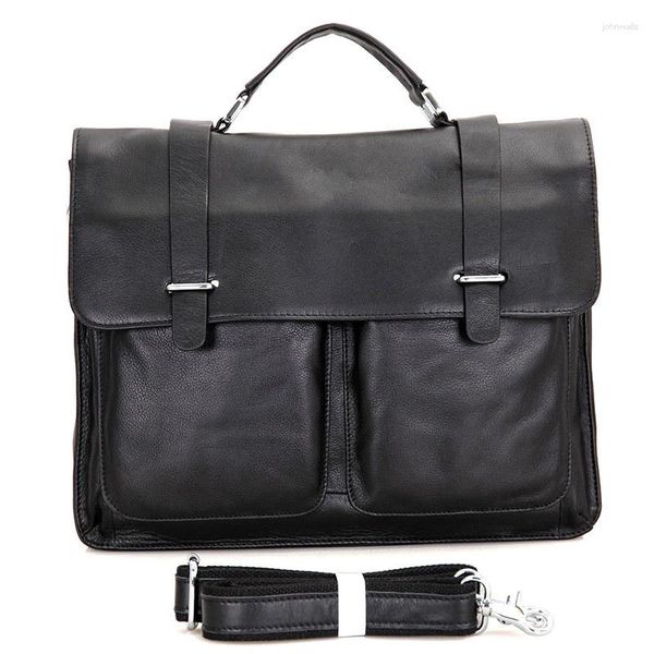 Aktentaschen Männer Taschen Echtes Leder Aktentasche 15 Zoll Laptop Messenger Tasche Männliche Echte Handtasche Business Büro Portfolio Für Dokument