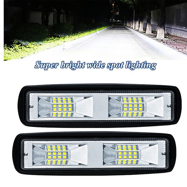 Faróis led 12-24 v 48 w 16 led luz de trabalho holofote à prova dwaterproof água para automóvel motocicleta caminhão barco trator reboque offroad luz de trabalho 15 cm brilhante