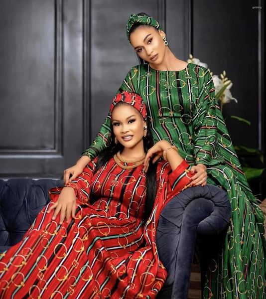 Abbigliamento etnico 2023 In Plus Size Stampa Abito africano per le donne Elegante Lady Abiti da sera da sera per matrimoni Abiti estivi nigeriani Dashiki