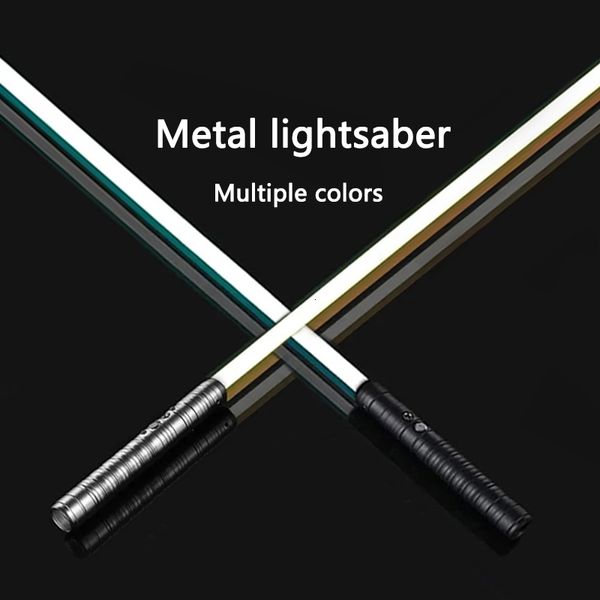 LED Light Sticks RGB Metal Laser Lightsaber Cosplay Saber Sword Saber De Luz Kpop Lightstick Espada Rave Weapon Toys Lampeggiante 230626