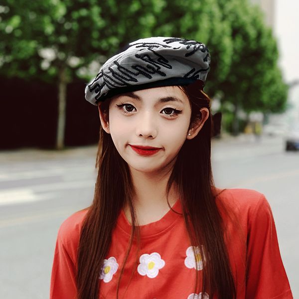 Аннотация дизайн искусство брет весна и лето тонкая секция ниша личность японская женская шляпа корейская тенденция модные шляпы