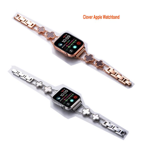 Lucky Clover Bands Compatível com Apple Watch 38mm 40mm 41mm 42mm 44mm 45mm 49mm Pulseiras de substituição para acessórios esportivos para iWatch Series Ultra 8/7/6/5/4 SE Women