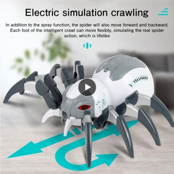 Электрические/RC Animals RC Spider может ходить реалистичный трюк, рождественский подарок, электрический пульт дистанционного управления животным до 25 лет.