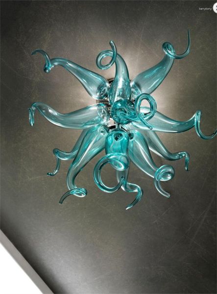 Lampadari Centrotavola per matrimoni Lampadario in vetro soffiato a mano multicolore Lampadario in stile turco Art Modern Crystal LED AC