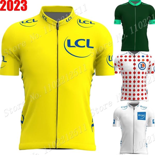 Bisiklet gömlekleri üstleri fransa tur tdf bisiklet forması kısa kollu sarı bisiklet giyim yol bisikleti gömlek bisiklet üstleri mtb forma muntazam maillot 230625