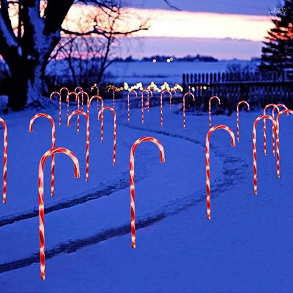 Струны Candy Christmas Tree Decoration Lights Cane Solar Light Battery / USB Powered Outdoor Garden Wedding Party