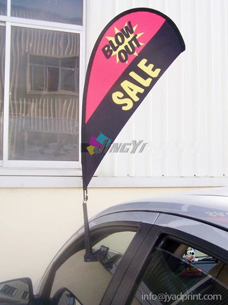 Tecido de tensão de design exclusivo comercial pop-up bandeira de lágrima decorativa usada para exibição de carro para venda