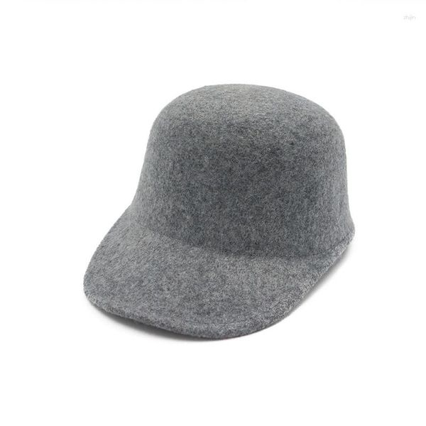 Chapéu de equitação de feltro de lã para mulheres Lazer Aba plana Fedoras Trilby Lady Boné Equestre Riding Dome GH-319