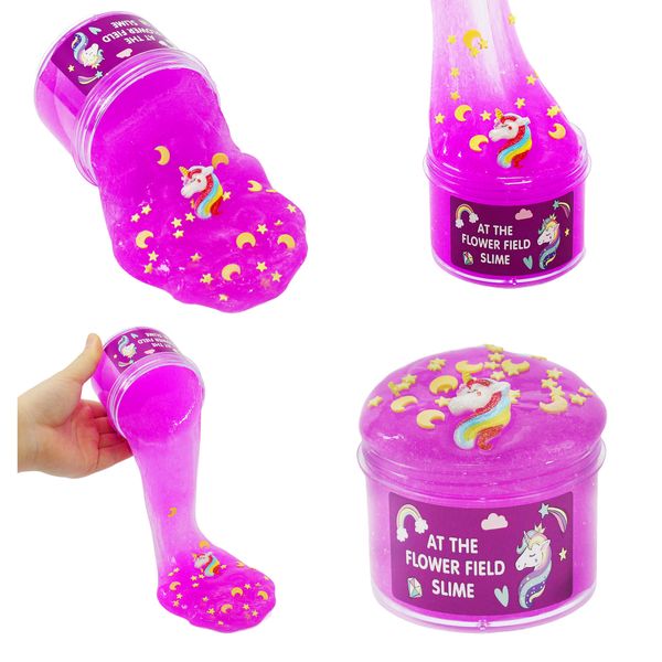 70ml de animal de desenho animado unicórnio lama cristal diy inquietação brinquedos de alívio de estresse manteiga kit de lodo para meninas meninos super macio charme argila lembrancinhas 2153