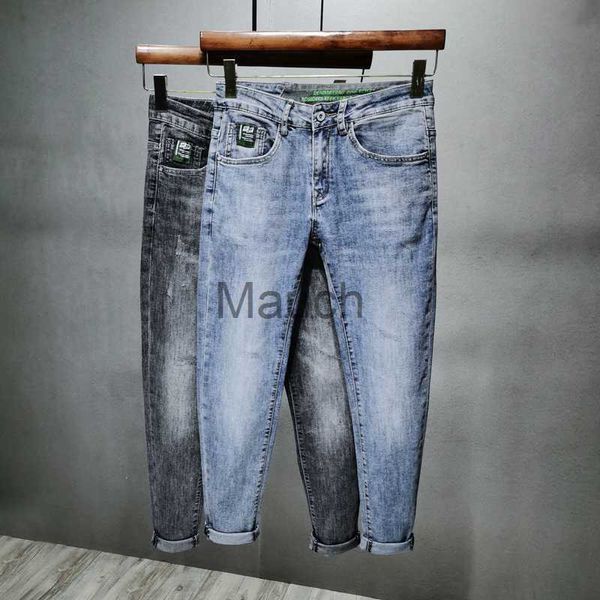 Jeans da uomo 2022 Jeans skinny fit per uomo Stretch Blue Light Grey Jeans famosi di marca Pantaloni da uomo a lunghezza intera Cloing da uomo Jean Homme J230626