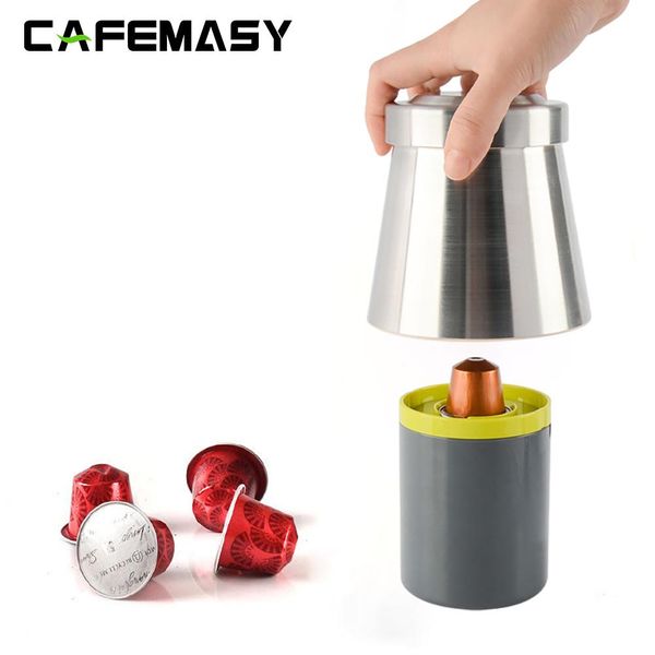 Moinhos de cápsulas de café, caixa de reciclagem de pó de café, ferramenta de reciclagem de resíduos de café expresso, lixeira de moagem para nespresso