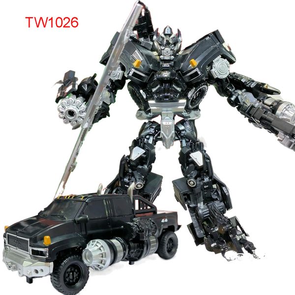 Transformationsspielzeug Roboter Transformationsspielzeug BAIWEI TW1026 SS14 Ironsheet Weapon Expert Truck Car Alloy Model Action Figure Deformation Robot LS09 230625