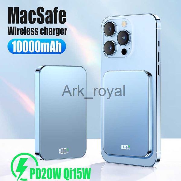 Bancos de energia do telefone celular 10000mAh Macsafe bank Magnetic Wireless Bank Fast Charge Portable External Auxiliar Battery For iPhone 12 13 14 Mini J230626