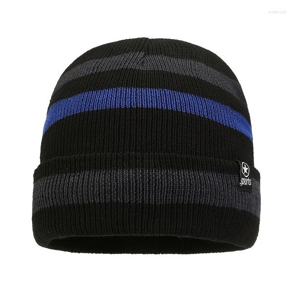 Berretti Uomo Autunno e Inverno Peluche Caldo Cappello di Lana Lavorato a Maglia Ciclismo Freddo Protettivo Moda Giovanile