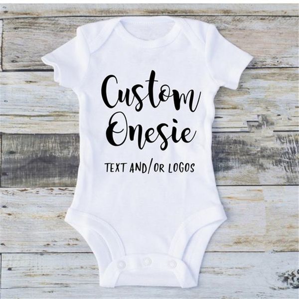 Macacões macacões femininos Onesie branco personalizado | Camisa personalizada para bebê presente de chá de bebê 230625