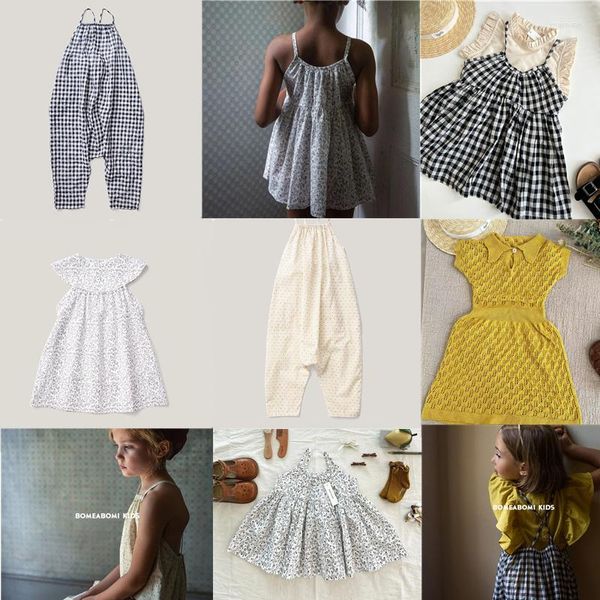 Vestidos para meninas Roupas para meninas Soor Ploom Marca Summer Flower Toddler Kids Macacão para bebês nascidos Princesa Roupas para crianças