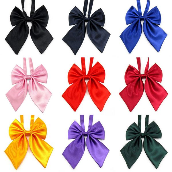 Mulheres Bowknot Bow Tie Girls Dress Bowknots String Ties Poliéster Camisas Bowknot Bows Color Solid Apparel Party Apparel TH0331