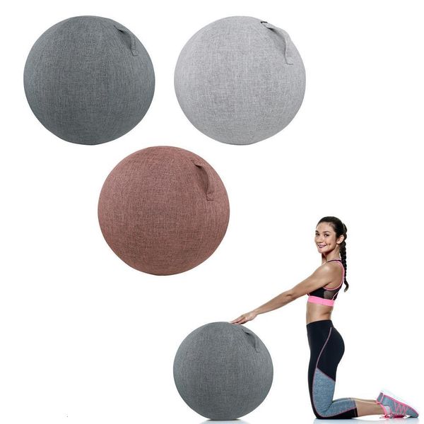 Yoga topları 55cm yoga topu dustprroof kapak kayma önleyici yoga top koruyucu kapak spor salonu egzersiz denge topu kapağı fitness aksesuarları 230625