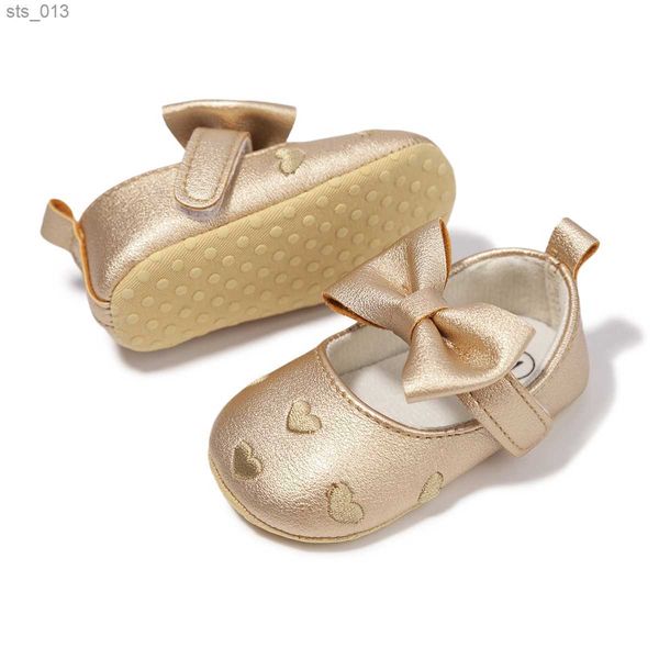 Sapatos para bebês recém -nascidos na primavera Primeira vez Walker Toddler Shoes Garota Princesa Bowknot Baby Pré -Walker Shoes L230518