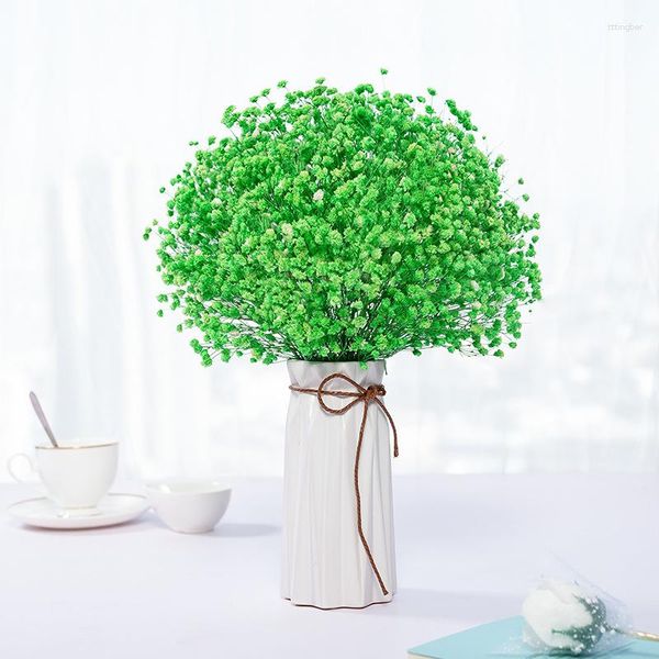 Fiori decorativi 80 g / mazzo Baby Breath essiccato Gypsophila Flower Pressed Embossed Natural Wedding Home Decor Table