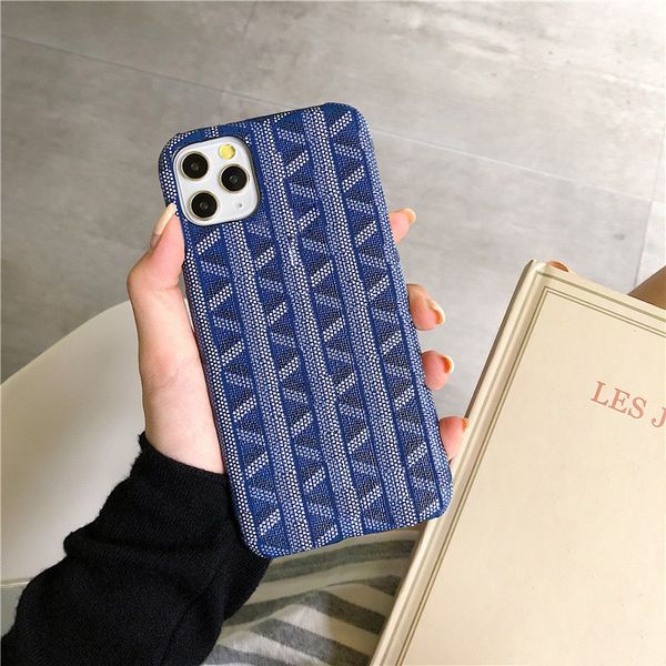 Designer Leder -Handyhüllen für Apple iPhone 15 14 13 12 Pro Max 7 8 plus Samsung S23 S22 S21 S24 5G Note 20 Ultra Luxury Mobile Back Covers Shells Fundas Coque BlueCl