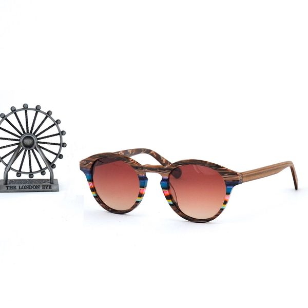 Óculos de designer de soquete redondo para homens óculos de sol clássicos de luxo óculos marrons assinatura triangular óculos de sol femininos ao ar livre óculos de sol moda praia opcional