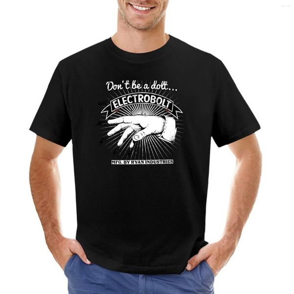 Canotte da uomo T-shirt Bioshock 'Electrobolt' T-shirt bianche da ragazzo T-shirt grafiche T-shirt da uomo T-shirt