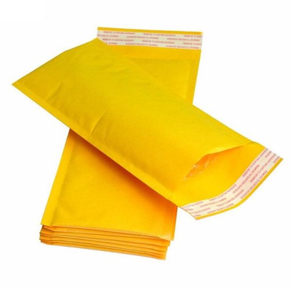 Mailers 20pcs/lote estilo Kraft Paper Packaging Bubble Mailer Sacos de remessa acolchoada Envelope com bolsa de discussão de bolhas