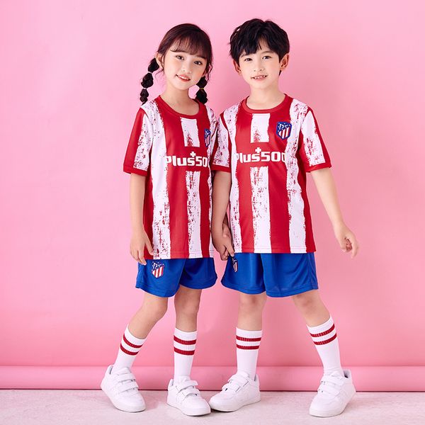 Uniformes de futebol infantil de secagem rápida respirável camiseta de secagem rápida roupas esportivas terno estudante treinamento competição jersey impressão kinder