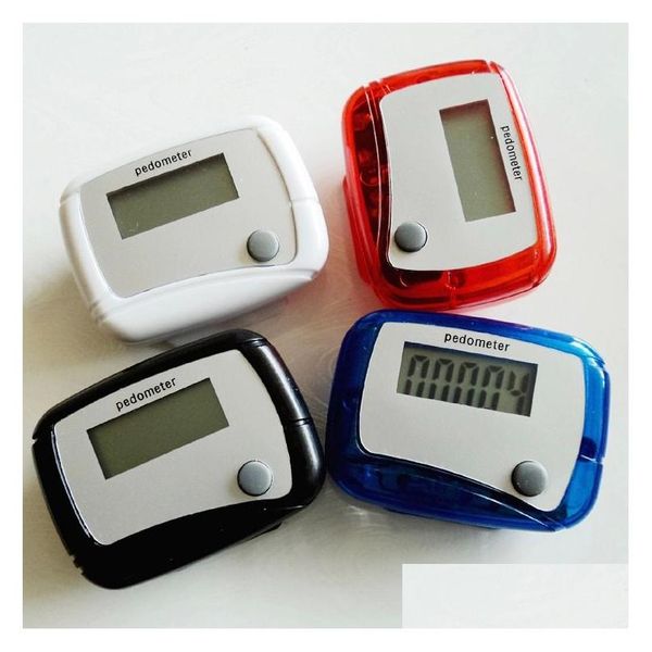 Contatori S Mini Pedometro Lcd Calorie delicate Calcolo della distanza a piedi Contatore digitale per la salute 4 colori Supporto Logo Drop Deli Dhjwy