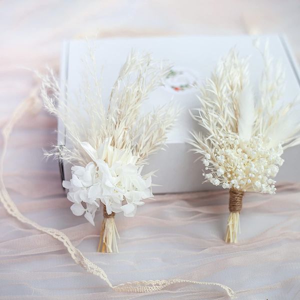 Vegetazione floreale finta 6 pezzi / set Mini fiori secchi Disposizione bouquet Decorazione tavolo Cassetta delle lettere Regalo Pampas Bunny Tails Boho Corpetto Decorazioni per matrimoni 230627