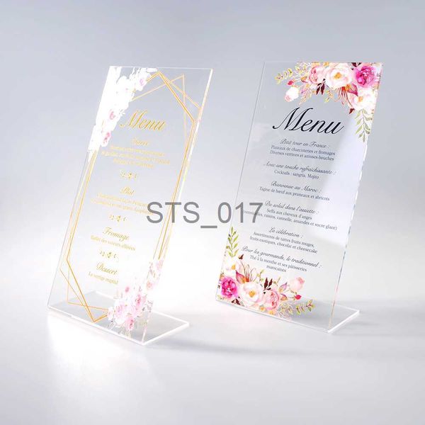 Cabides Racks Personalizar Presente Menu de Casamento Convite de Acrílico Transparente Novo Fiesta 10pcs Obrigado por Apoiar Minha Pequena Moldura Dourada Aniversário x0710