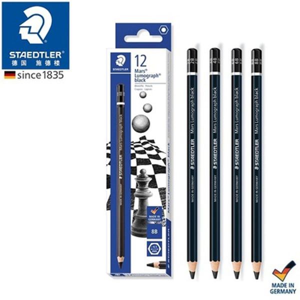 Kalemler 12 PCS Staedtler 100b Pencil Profesyonel Çizim Kurşun Kalemler Öğrenci Eskiz Kalemler Kömür Pencil Okul Kırtasiye Ofis Tedarik