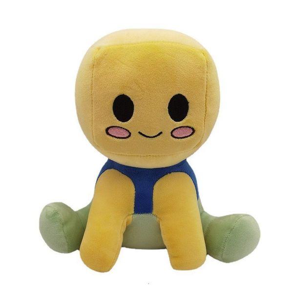 Bambole di peluche Blox Buddies Giocattoli di peluche Cartoon Girl Nero con cappello Giallo Decorativo Doll Home Room Regali per bambini 230626