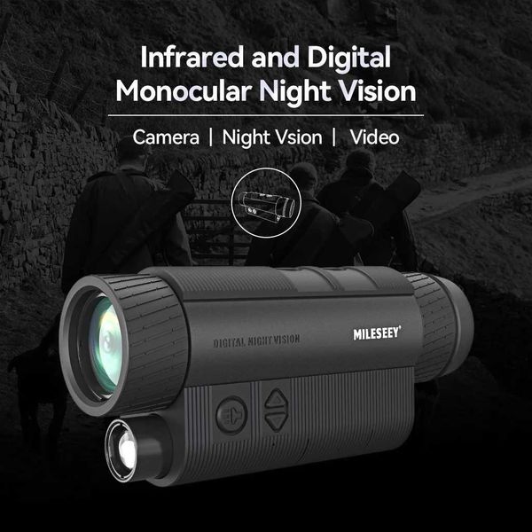 Binóculos de telescópio MiSEEY HD Infrared Night Vision Device Dual Use Monocular Camera 8X Digital Zoom Tescope Para Viagem Ao Ar Livre Caça Dropship HKD230627