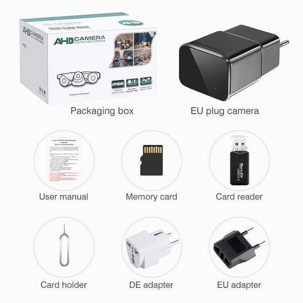 Andere Kameraprodukte VIP Mini Wifi Wireless USB Plug Ladegerät Überwachungskameras Sicherheitsschutz Cam Recorder Bewegungssensor 230626