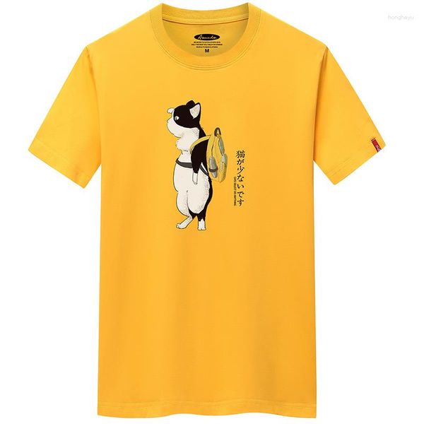 T-shirt da uomo T-shirt estiva da uomo T-shirt casual T-shirt manica corta Cartoon Dog Print Tshirt Uomo S-6XL Oversize Cotone sciolto