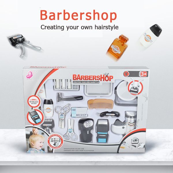 Tools Workshop Kids Hair Salon Kit Притворись Play Парикмахерская Игрушка-симулятор для малышей Фен Инструменты для красоты Макияж набор для маленькой девочки мальчика 230626