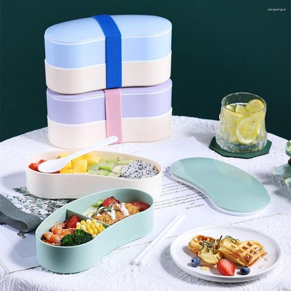 Geschirr-Sets, 1 Set, praktische Lunchbox, leicht zu reinigende PE-Doppelschicht-Heizbox