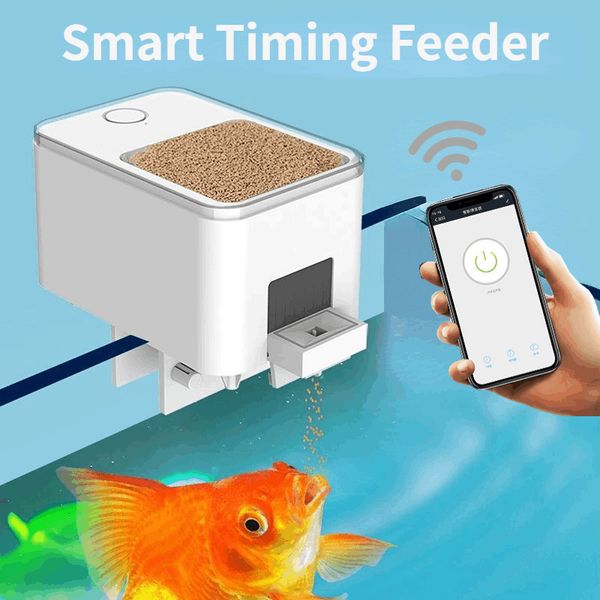 Feeder Automatische Aquarium Fisch Tank TimingWifi Drahtlose Smartphone App Intelligente Ser Stimme Fernbedienung Fütterung p230626