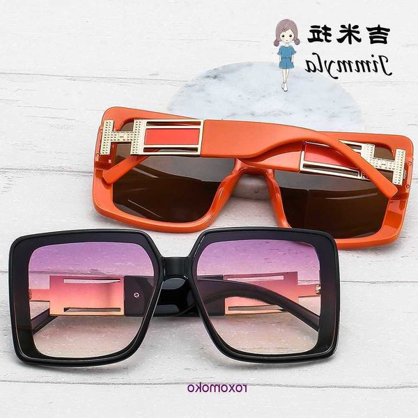 Gleiche H -Familie große Rahmen Sonnenbrille Model und Frauen lieben Ma Box Ins Brille mit Geschenkbox SZRN