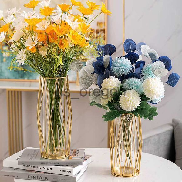 Oggetti decorativi Figurine Vaso in vetro trasparente Decorazione Home Design Cristal Interior Wedding Vaso per fiori secchi Vasos Plantas Home Decor Luxury