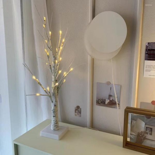 Tischlampen Leds Birke Baum Licht Glühender Zweig LED Nacht Leuchtende Ornament Dekoration Jahr Dekor Lichter Noel