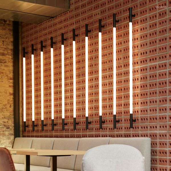 Lampade da parete Lampada a tubo luminoso lungo a led personalizzabile Nail Salon Dining Bar Corridor Molding