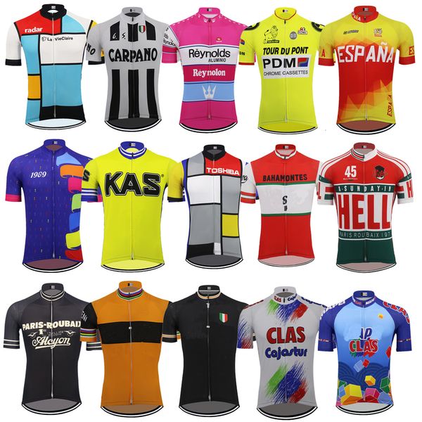 Magliette da ciclismo Top Uomo Maglia da ciclismo manica corta squadra ropa ciclismo Abbigliamento da ciclismo Maglia da ciclismo sportiva da esterno MTB personalizzata 15 stile 230626