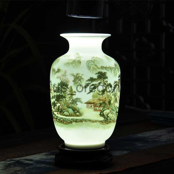 Вазы Новый китайский стиль тыква ваза Джингджэнь Ical фарфор каолин цветочный ваза домашний декор
