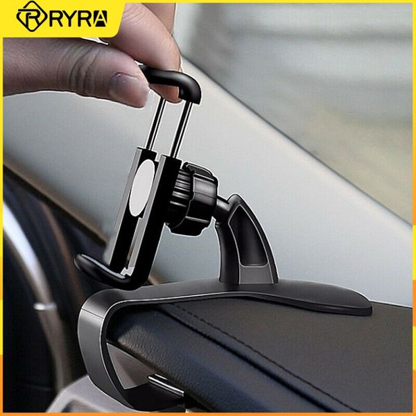 Suportes de telefone universal RYRA rotação 360 para celular, GPS, montagem no painel do carro, suporte para telefone, clipe para suporte de telefone